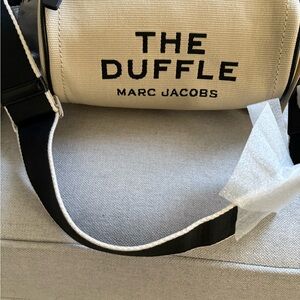 Marc Jacobs Black and Cream Duffel Bag